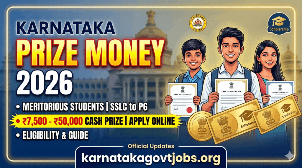 Karnataka Prize Money 2026: Apply Online, Eligibility & Course-Wise Amount List karnataka prize money 2026